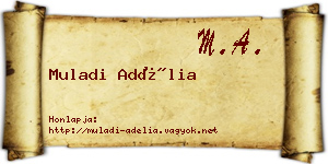 Muladi Adélia névjegykártya